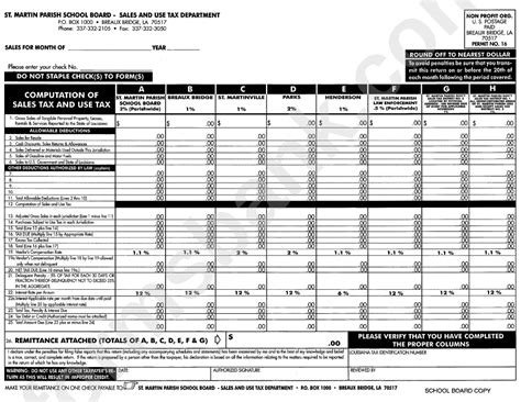 Computation Of Sales Tax And Use Tax - St.martin Parish School Board ...