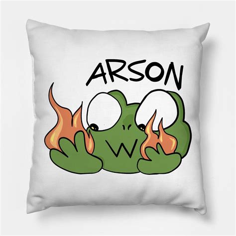 Arson Frog by tomato-frog | Arson, Pillows, Throw pillows