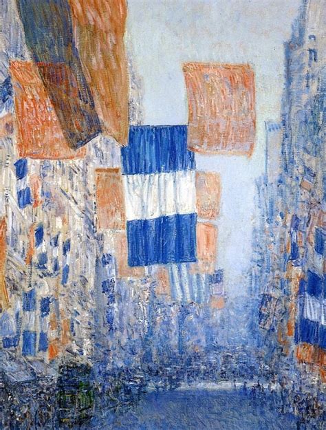 Childe Hassam | Flag series / La serie delle bandiere | Childe hassam watercolor, Childe hassam ...