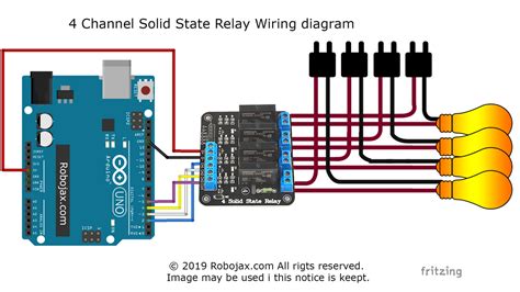 4 channel Solid State Relay with Arduino - Robojax, relais arduino ...