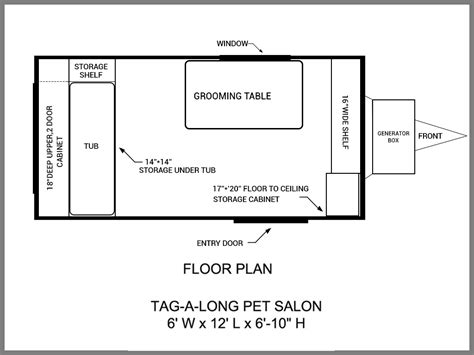 Dog Grooming Trailer Design - Mobile Grooming Trailers Floor Plans