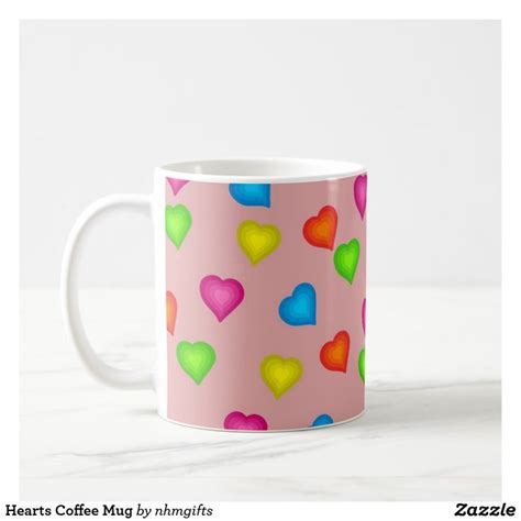 Hearts Coffee Mug | Mugs, Colorful coffee, Colorful heart