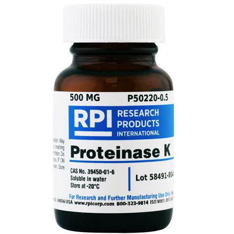 P50220-0.5 - Proteinase K, 500 Milligrams