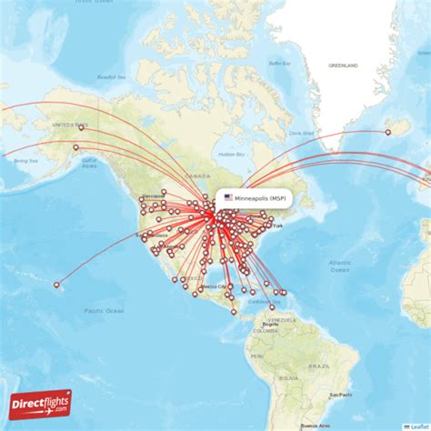 Direct flights from Minneapolis - 157 destinations - MSP, USA ...