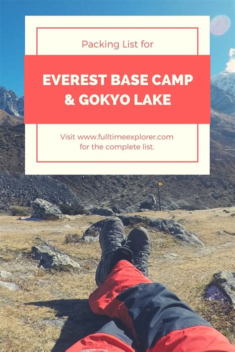 Everest Base Camp Packing List ⋆ Full Time Explorer