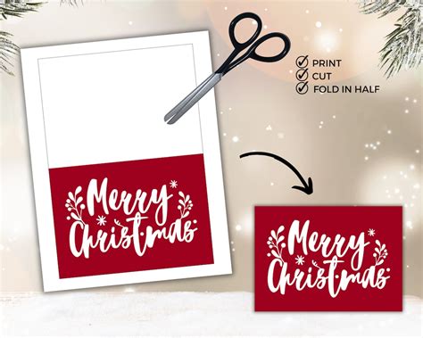 Printable Christmas Cards Festive Printable Christmas Cards - Etsy