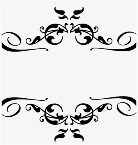 Corner Border Clipart Black Heart And Bows Corner Borders - Black Floral Border Png PNG Image ...