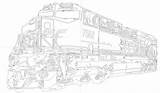 Bnsf Diesel Train Coloring Pages sketch template