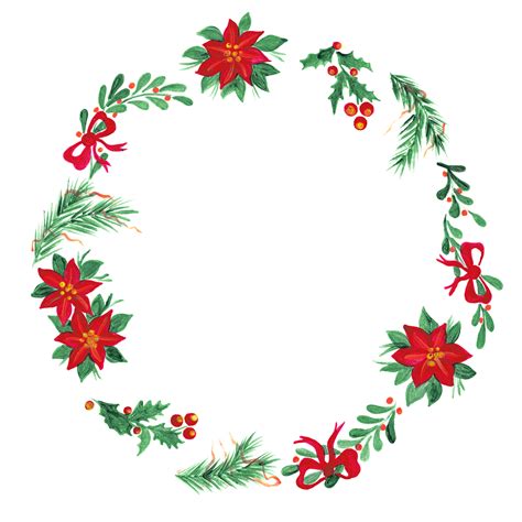 Christmas Wreath Border PNG Transparent Background And Clipart Image ...