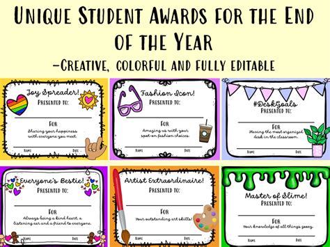 Editable Classroom Student Awards - Classful