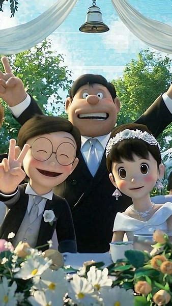 Nobita Shizuka Wedding, Dancing, nobita dancing with shizuka, animated, cartoon, HD phone ...