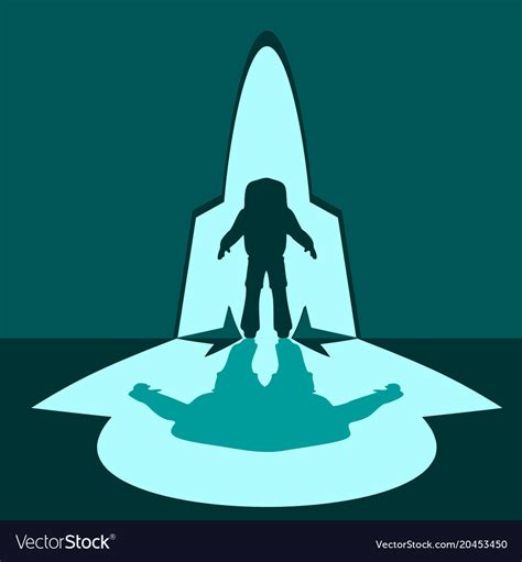 Astronaut abstract silhouette Royalty Free Vector Image