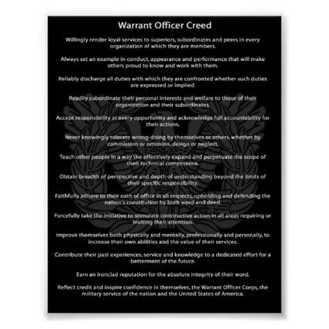 Chief Warrant Officer Creed Poster