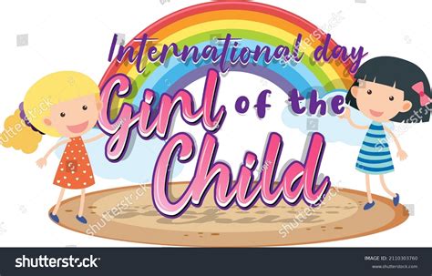 International Day Girl Child Banner Design Stock Vector (Royalty Free ...