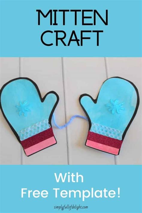 Easy Mittens Craft (with Free Printable Mitten Template)