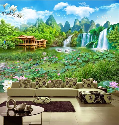 Giấy dán tường 3D | Tranh dán tường 5D: Lựa chọn tranh dán tường đẹp cho phòng khách xu hướng ...