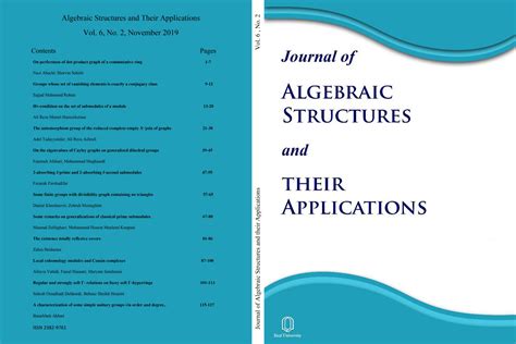 Algebraic Structures and Their Applications | چاپ مقاله در مجله Algebraic Structures and Their ...