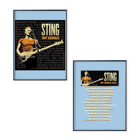 STING MY SONGS 2023 World Tour Poster Set, Sting Tour 2023 Poster Set ...