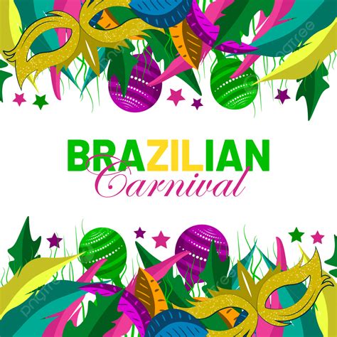 Brazilian Carnival Vector Hd PNG Images, Brazilian Carnival Border Design Festival, Carnival ...