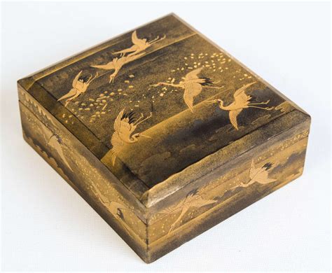 19th Century Golden Japanese Lacquered Box at 1stdibs