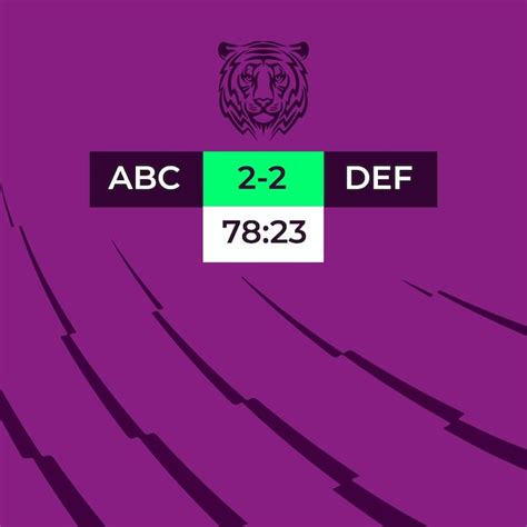 Premium Vector | Premier league scoreboard with purple colour ...