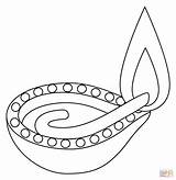 Diwali Diya Coloring Pages sketch template