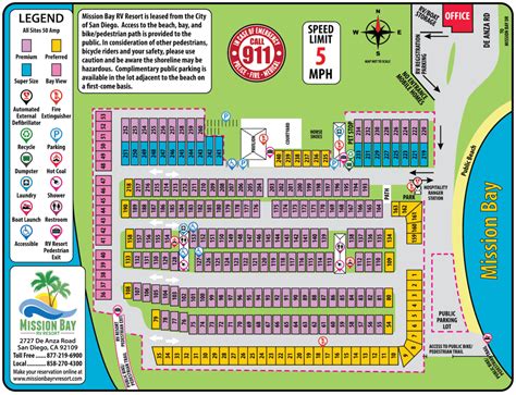 RV Rates & Map • Mission Bay RV Resort