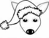 Santa Hat Coloring Page Printable Pages sketch template