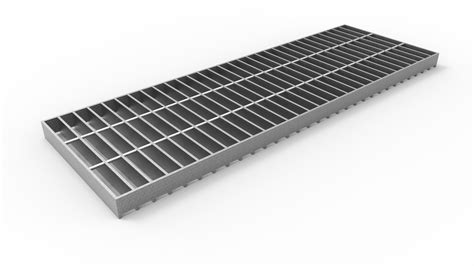 12" wide galvanized steel trench drain bar grate | Dura Trench