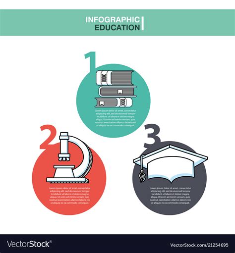 Infographic education presentation icons Vector Image