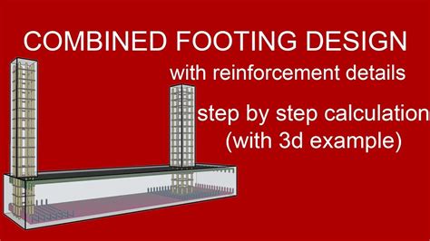 Combined Footing Design | with Reinforcement Details (with 3d example) - YouTube