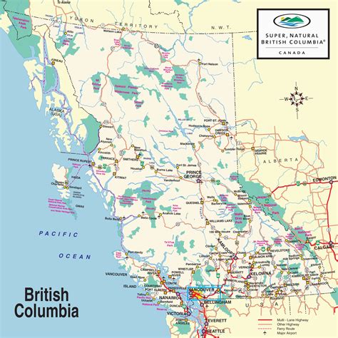 Map Of southern British Columbia Canada – secretmuseum