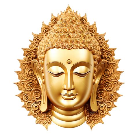 Golden Three Dimensional 3d Thai Buddha Statue Buddha Head Religious ...