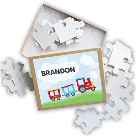 Train Personalized Puzzle | Tickled Peach Studio