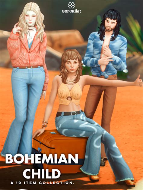 Bohemian Child Collection: 10 items | Serenity on Patreon Sims 4 Mods Clothes, Sims 4 Clothing ...