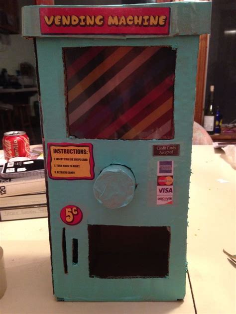 Vending machine made from a cardboard box! | Vending machine diy ...