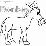 donkey coloring Pages To print  Donkey Coloring Free sketch template