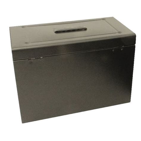 Cathedral Black Foolscap Lockable Metal Box File - HOBK