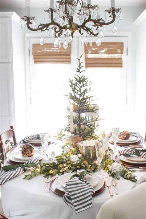 A Fresh Green Christmas Table - Shades of Blue Interiors | Christmas table centerpieces ...