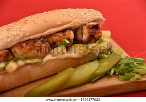 Shish Taouk Sandwich Traditional Marinated Chicken Stock Photo (Edit ...