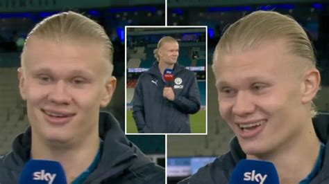 Erling Haaland gives yet another brilliant interview after scoring ...