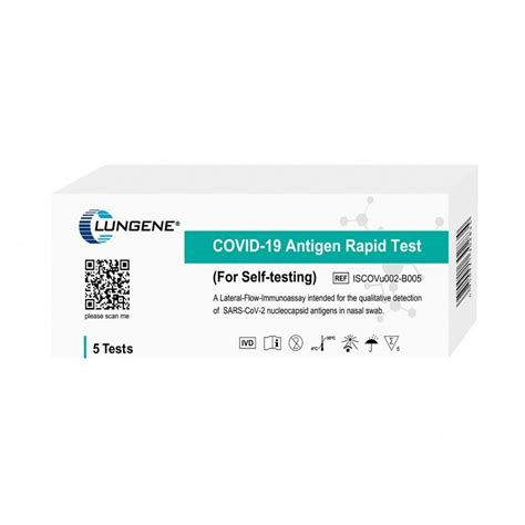 Clungene COVID-19 Rapid Antigen Test Kit (Nasal Swab) - 5 Tests (1 Box) | Nasal for sale