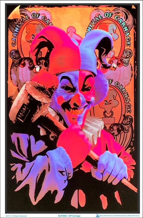 ICP - Insane Clown Posse Carnage by Tom Wood Blacklight Poster 23 x 35 - The Blacklight Zone