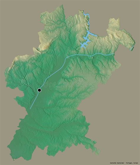 Santarem Map District Portugal Region Stock Vector - Illustration of ...