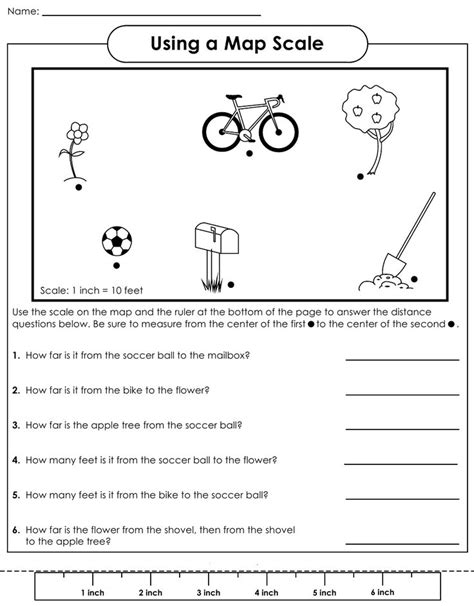 Map scale worksheet | Map skills worksheets, Geography worksheets, Map skills