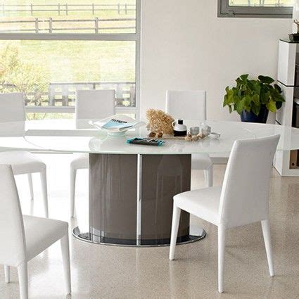 calligaris odyssey extending oval glass table | calligaris | dining table | White dining table ...