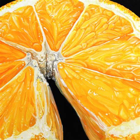 Angela Faustina - Lemon III - original realism oil painting artwork photo realist fruit study ...