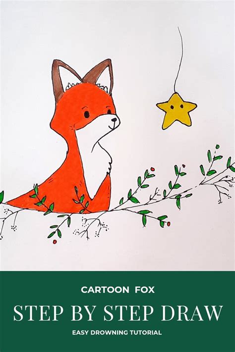 How to draw cartoon fox