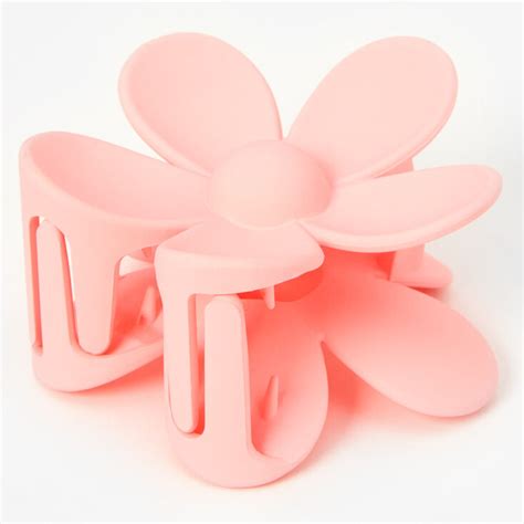 Matte Flower Hair Claw - Pink | Claire's US