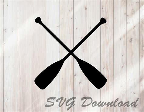 Svg Crossed Canoe Paddle